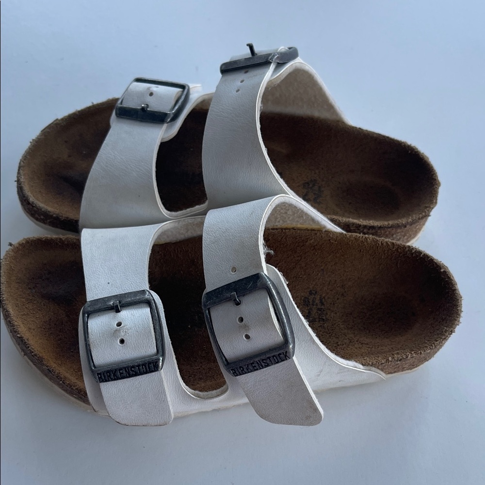 Birkenstock Kids White Double-Strap Sandals